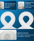 2.5 Inch Clear PVC Dust Collection Hose 20 Foot Long Flexible Tube With Carbon Steel Wire Reinforcement showcasing structure