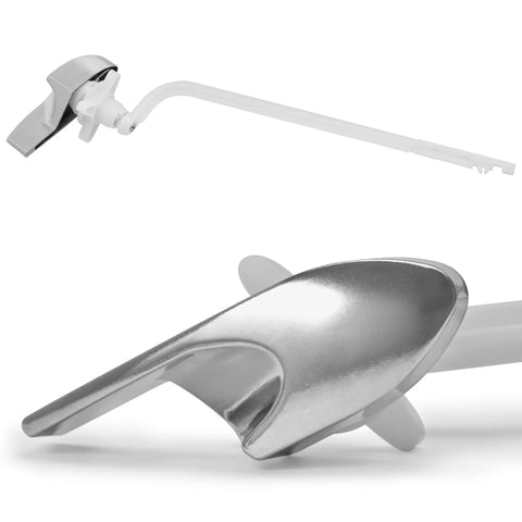 Chrome Polished Toilet Flush Handle Replacement For Side Mount Toilet Tank Lever showcasing sleek design and easy installation