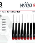 Pro Grade Torx T1 To T8 Precision 8-Piece Bit Set With Tapered And Extra Long Handle, Black and Red