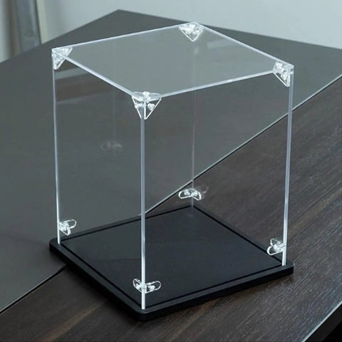 Clear Acrylic Display Case For Lego 80046 Airships Block Model Collectibles, Dustproof Showcase 300x300x300 mm on a table