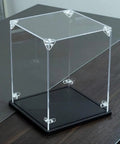Clear Acrylic Display Case for Lego 80046 Airships Set, Dustproof Collectible Showcase on a wooden surface