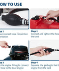 How to use guide for 3 Gallon Marine Portable Gas Tank for Outboard Boats With Line I Shaped Handle Easy to Carry Transfer Tank