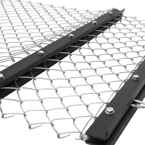 4 Foot By 5 Foot Chain Harrow For ATV And UTV Tractor Attachments - heavy-duty mesh close-up, rust-proof, corrosion-resistant
