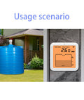 Wireless Water Level Sensor Ultrasonic Tank Level Meter No Fuss Install with IP65 Weatherproof Design in use on tank