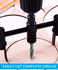 Amazon LifCratms adjustable hole saw circle cutter, black with clamp arms, 1-3/16 to 7-7/8 inches