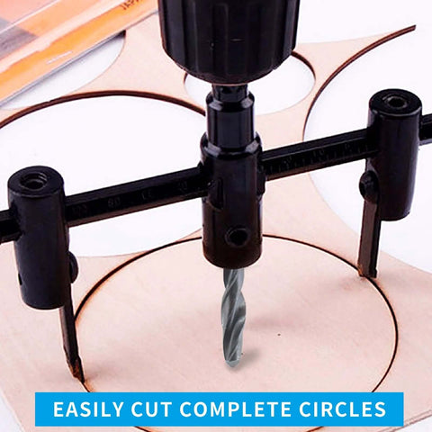 Amazon LifCratms adjustable hole saw circle cutter, black with clamp arms, 1-3/16 to 7-7/8 inches