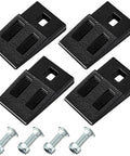 Four Pack 3 Point Auger Cutting Edges With Screws Square Hole Teeth Replacement For Heavy Duty Post Hole Digger Durable Carbon Steel