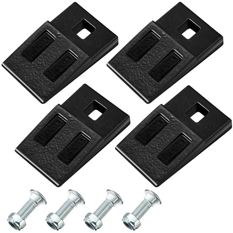 Four Pack 3 Point Auger Cutting Edges With Screws Square Hole Teeth Replacement For Heavy Duty Post Hole Digger Durable Carbon Steel