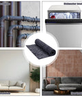 Three Piece Cotton Sound Insulation Blanket for Noise Reduction on Walls and Pipes Helps Kill Annoying Dishwasher Racket with Heavy Duty Acoustic Padding Measuring Sixteen by Forty Eight Inches to Keep Home Chillin displayed in insulation settings