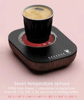 Keep Your Daily Joe Running Warm 240W Electric Coffee Mug Warmer with a black cup on a sleek warming platform.