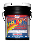 Heavy Duty Tough As Nails Clear Roof Sealer Stops Leaks Cold For Seven Years While Delivering Waterproof Armor For Metal Copper Concrete Roofs And Skylights In A Real Deal Five Gallon Size in a bucket.