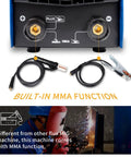 Built-in MMA function feature of Beast 140 Amp Flux Core MIG Welder 3 In 1 MIG MMA Lift TIG With 110 220 Volt IGBT Inverter