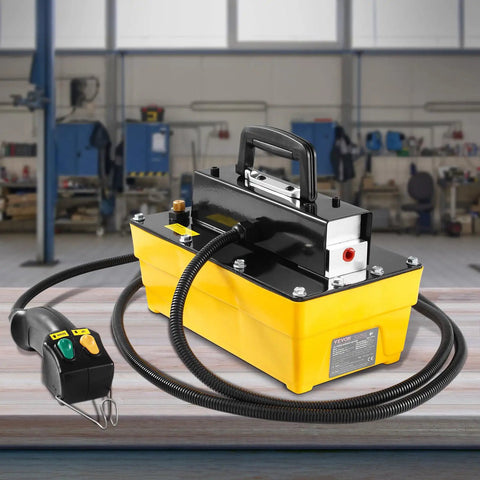 Kick Butt 10000 PSI Air Hydraulic Pump With 0 61 Gallon Reservoir And Remote Control Actuator Pro Level Pneumatic Kit For Auto Frame Machines And Hydraulic Press Garage Gear Setup