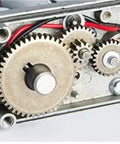 Close-up view of the gear assembly in the Heavy Duty Nema 17 Linear Actuator System Featuring Slick Telescopic Rod Extension.