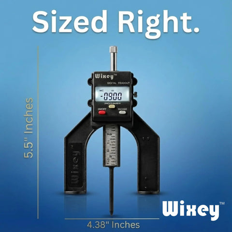 Ultra Compact Digital Height Gauge for Woodworking, Precise 0.001 Inch Readout, No-Nonsense Depth Setting for Router Tables and Table Saws, Ideal for Dadoes, Mortises, and Fine Joinery, Perfect DIY Woodworking Tool
