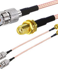2 Pack RG316 Coax Cable SMA Female To UHF SO239 6 Inch Pigtail Jumper Extension For CB Radio GPS Antenna