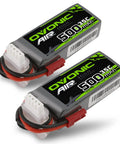 Two-pack 3S 11.1V 500mAh 35C LiPo Battery with JST connector for RC plane helicopter quadcopter, soft case included.
