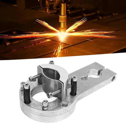 Gazaar Plasma Torch Clamp Holder 25Mm Anti Collision Fixture For Cnc Cutting Machine close-up of durable iron construction and adjustable clamp design.