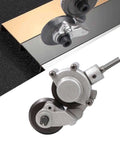 Electric Drill Plate Cutter And Double Headed Shear Drill Attachment cutting metal sheet for quick DIY projects.