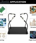 Helping Hands Soldering Station Kit With Four Flexible Arms And Gooseneck for electronics repair and jewelry crafting.