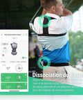 Person using SwingMotion Golf Swing Trainer And Analyzer with Dual Wearable IMU Sensors for 3D swing analysis.