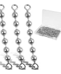 Stainless Steel Bead Chain Swivels For Catfish Tackle And Rig Gear Saltwater And Freshwater Fishing Beads Twenty To Forty Pack With Three Sixteenth Inch Beads Four Point Five Millimeter Durable Tackle Accessory, silver bead chain swivels in plastic case