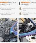 Close-up of gear system on Carbon Road Bike With Ultegra Di2 9270 Electronic Shifting, showing Shimano components.
