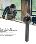 Top Shelf V Shape Router Bit Featuring A Knockout 90 Degree Carbide Blade For Crisp Woodworking Engraving And Quick 45 Degree Chamfer Cuts On CNC Machines with 1/4 inch shank.