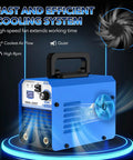 Mini Stick Welder 110V 200A Portable Inverter Welding Machine With Hot Start And IGBT 5 Rods Included Plug And Play showing cooling system.