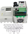 2.2kW VFD Inverter for CNC Machines, 220V 1-Phase or 3-Phase Input, Precise Variable Speed Control with wiring diagram