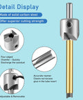 Detail of Seven Piece Pencil Trimmer Kit For Pen Turning Pro Grade Precision Cutter System showing chamfer and reamer features.