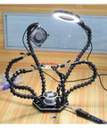 Third Hand Soldering Tool With 6 Flexible Arms Helping Hands For PCB Work Hobby Welding Station USB DC Cooling Fans