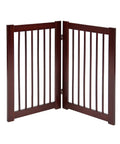Extension Kit For 360 Configurable Walk Through Folding Pet Gate In Walnut Finish, showing two-panel folding design