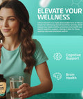 Woman holding Lithium Orotate 5 Mg Brain Health Supplement For Focus And Clarity Mind Fuel With Bioavailable Trace Mineral
