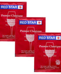 1 Gallon Fruit Wine Making Kit Upgrade With Mini Auto Siphon Includes Recipe Book And Step By Step Instructions Hydrometer Test Jar Optional No Fuss Glass Or Plastic Carboy Choice Easy Home Brew Setup For Beginners showing Red Star yeast packets