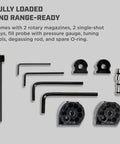 Accessories for Hard Hitting.25 Caliber PCP Air Rifle With Side Lever Action Delivers 900 FPS, Black Finish, Built For Hunting.