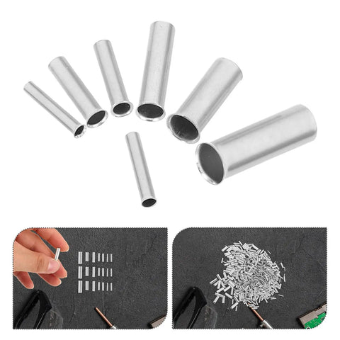 600 Piece Wire Ferrules Kit With 7 Sizes Copper Crimp Connectors Non Insulated Silver End Sleeves Terminals For Industrial Control Panels And Distribution Boxes Easy Integration And Setup, 7 silver copper ferrules