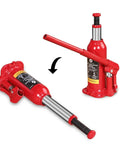 Horizontal And Vertical 6 Ton Hydraulic Bottle Jack For Cars Dual Purpose Welded Car Jack With 12000 Lbs Lift Capacity Red Finish