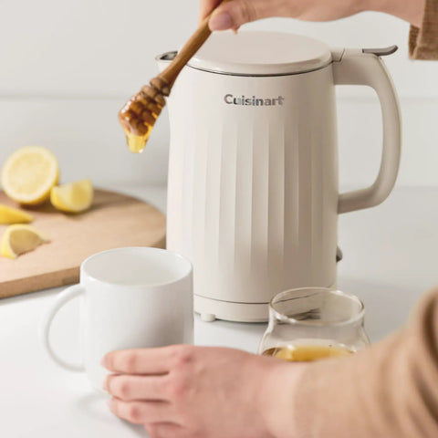 Soho 1-Liter Double Wall Electric Kettle With Stainless Steel Interior One-Touch Boil For Tea, Hot Cocoa, Or Oatmeal in kitchen