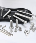 Big Stack 10 Pack Flat Head Bolt Fasteners M6 X 18mm 304 Stainless Steel Hex Drive Kit With Allen Key Included For Machine And Home Build Heavy Duty Fixups Full Thread Tough Screws Perfect Gear For Your Next Project Job Site Needs, assorted M6 x 18mm flat head screws with Allen keys