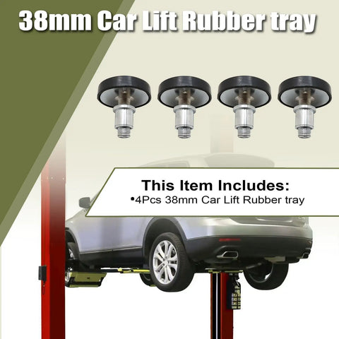 Heavy Duty 4 Pack 38mm Car Lift Rubber Pads For Two Post Lift Screw Heightening Feet Universal Round Tray Adapter on lift