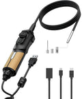 Slim 5.5mm Endoscope Camera With 2MP HD Borescope And 6 LED Lights For Auto And Home Diagnostics TES102 See Every Nook In Tight Spaces And Diagnose Car Engines Pipes And Appliances Like A Pro., black 5.5mm probe with USB cable and adapter tips