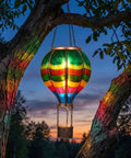 Valentines Day Outdoor Lantern Solar Powered Hot Air Balloon Lights For Garden And Yard Hanging Flickering Flame Led Decor