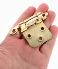 Beefy Heavy Duty Steel Spring Loaded Hinges Five Pack For RV And Cabinet Doors Semi Hidden 1/2 Overlay Design Self Closing Auto Closer