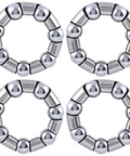 Four Pack 0.2 Inch Ball Bicycle Bearing Set For Crank Bottom Bracket Axle Replacement 7 Ball Bearings Each Repair Part