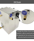 Heavy Duty Industrial Coolant Oil Skimmer With Oil Water Separator For CNC Machine Cutting Fluid Recycling At 13 Gph 2Mm Filter with oil drain