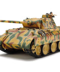 1:35 Scale Panzer Panther Ausf. D Military Vehicle Model Kit With Commander Torso And Crew Figures, Three Battle Markings, Dope Decals