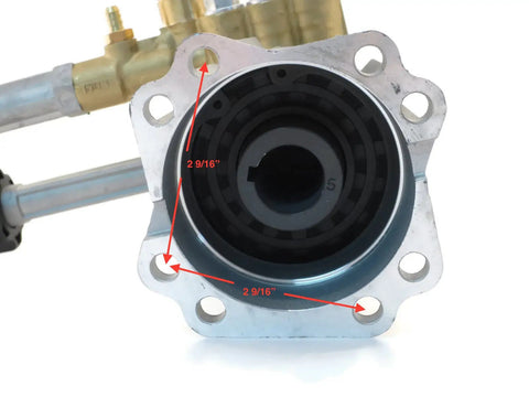 Vertical Pump Replacement Part For Cleaning Units Fits RMW25G28-F7-EZ AR Blue Clean Series showing mounting holes.