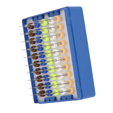Carbide Micro Drill Bits Set For PCB And SMT Work Tiny Drill Bits Kit For Circuit Boards in blue plastic case 50 pieces