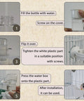 Instructions for Straight Up No Drama Automatic Bird Cage Feeders And Waterers With Sturdy Perch top shelf parrot water bottle setup.